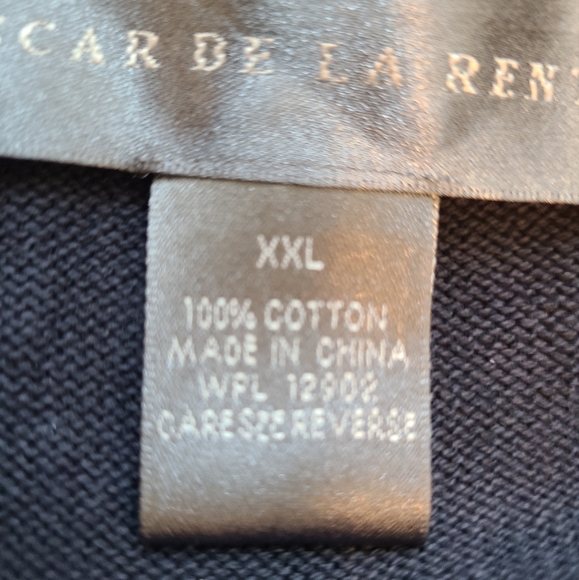 (1273) Oscar De La Renta Men's Quarter Zip Long Sleeve Sweater,  XXL, Black - Picture 8 of 12